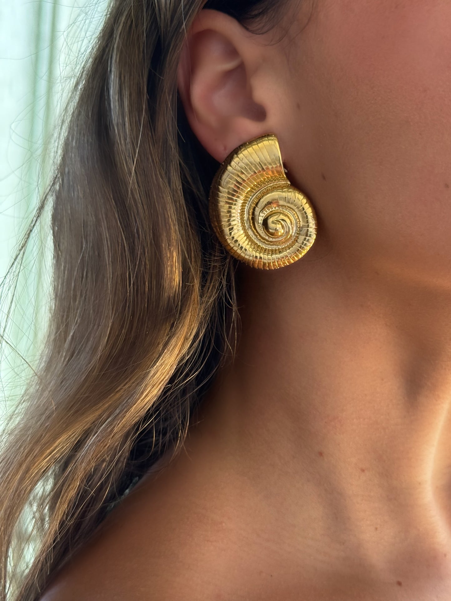 Brincos Caracol Marinho