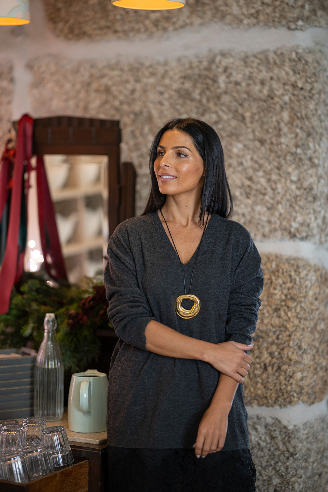 Colar Black Geometric