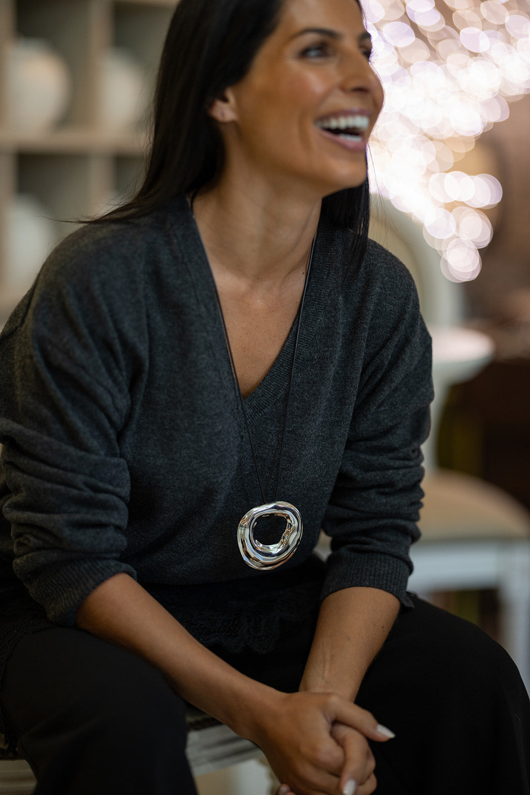 Colar Black Geometric